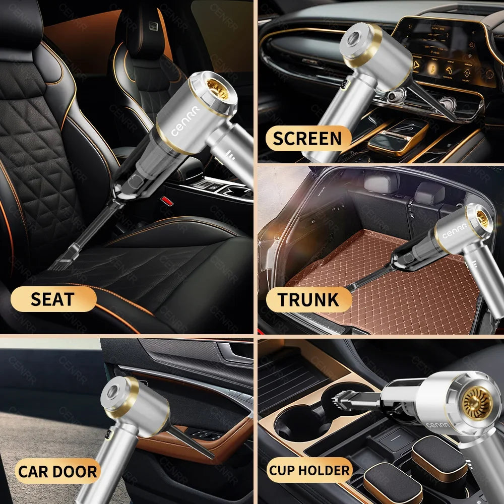 360000PA Powerful Vacuum Cleaner Mini Cordless Portable Car Vacuum Cleaner for Home Appliance Handheld Blower Car Cleaner