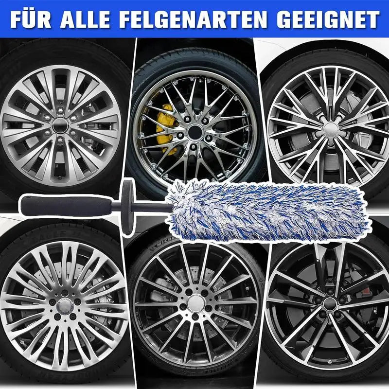 Car Wheel Brush Wheel Rim Brush Car Tire Brush Wheel Brush Set for Car Detailing Microfiber Car Washtruck Wheels Detailing Brush