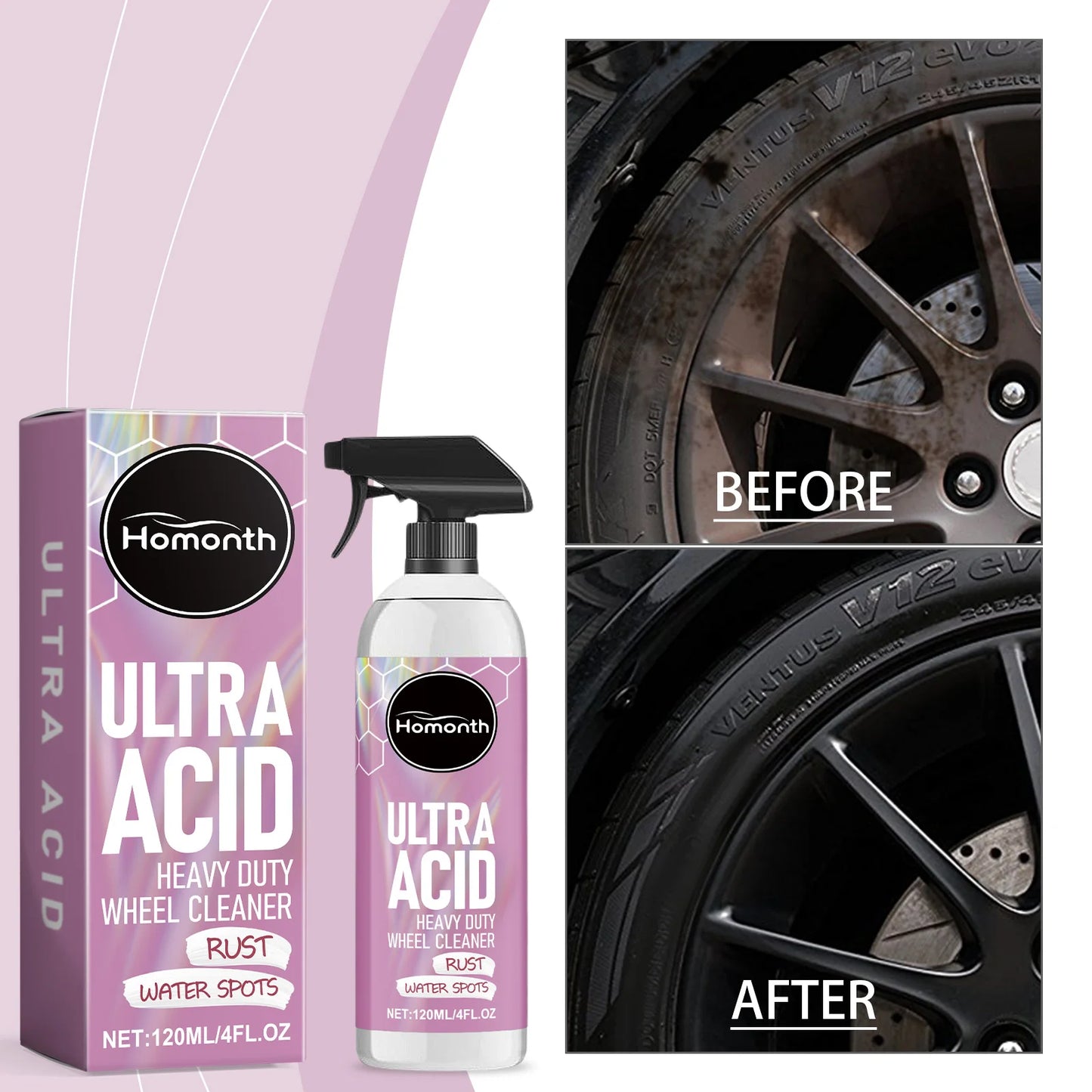 Heavy Duty Wheel Cleaner Heavy Duty Wheel Cleaner, Stain Removal Anti-Aging Anti-Dust Foam Cleaner