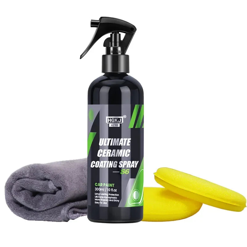 Ceramic Coating for Car Paint  S6 Crystal Wax Spray Nano Hydrophobic Liquid Polymer Oleophobic anti Scratch Coating Car Care