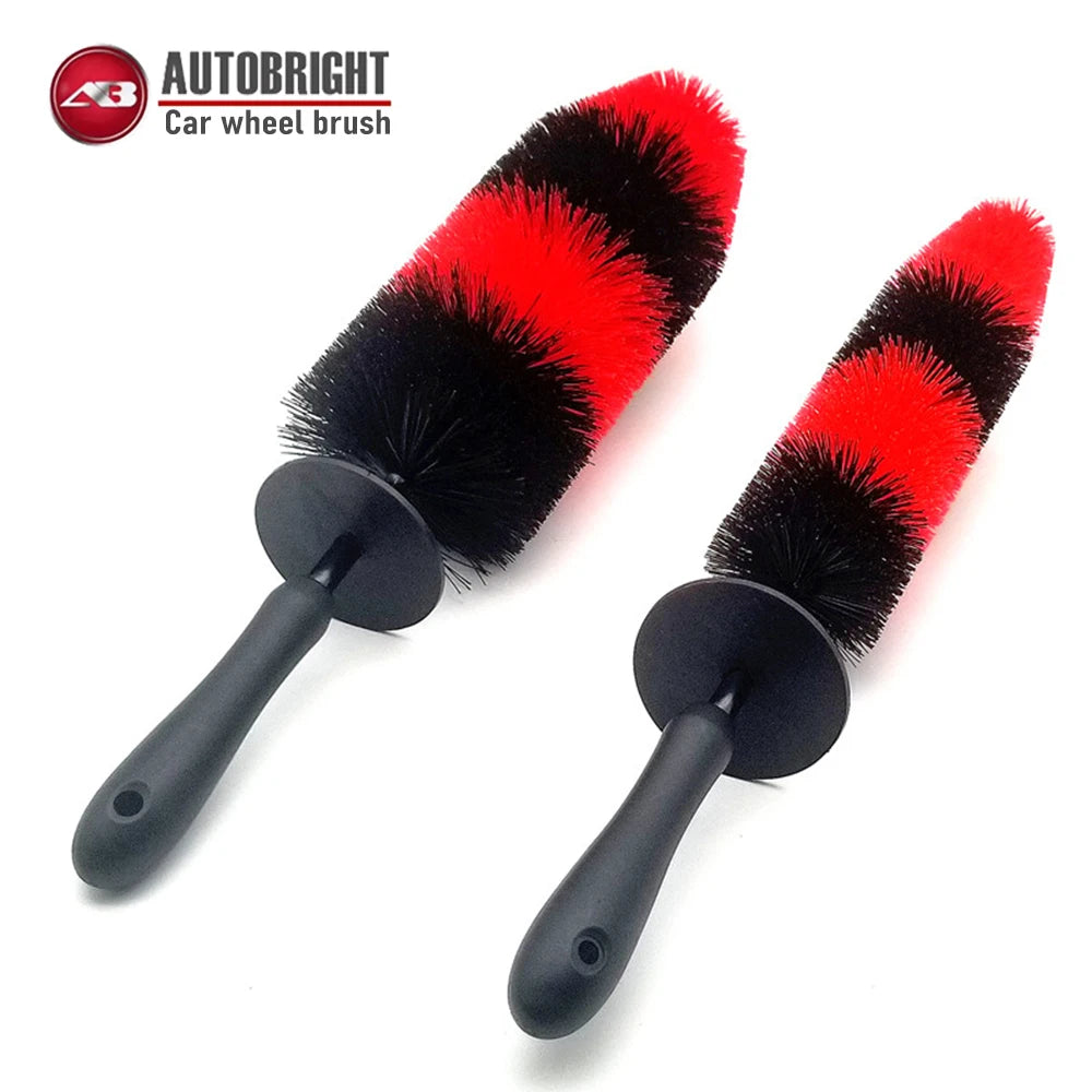 Car Wheel Cleaning Brush Big Size Rim Hub Engine Grille Detailing Long Brush Tire Cleaning Soft Bristles Wash Tools