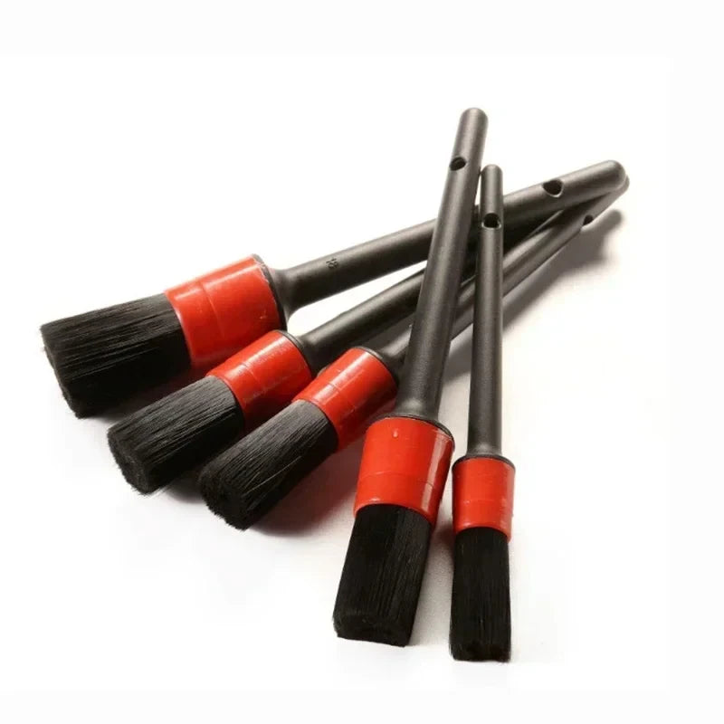 6Pcs Cleaning Brush Kit Automotive Brushes Car Interior Dashboards Vents Detailing Brush Set Wheel Rims Clean Brush Accessories