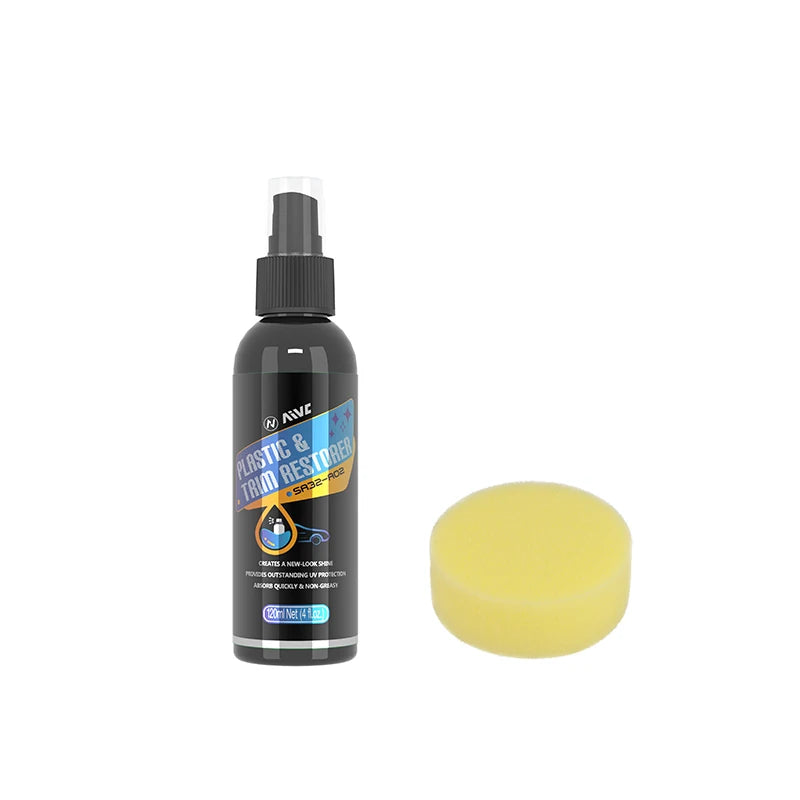 AIVC Car Plastic Trim Restorer Back to Black Gloss Coating Long-Lasting Polish Renovator Spray for Car Detailing Accessories