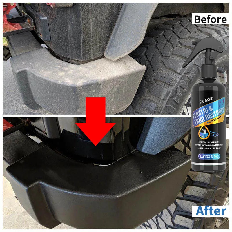 AIVC Car Plastic Trim Restorer Back to Black Gloss Coating Long-Lasting Polish Renovator Spray for Car Detailing Accessories