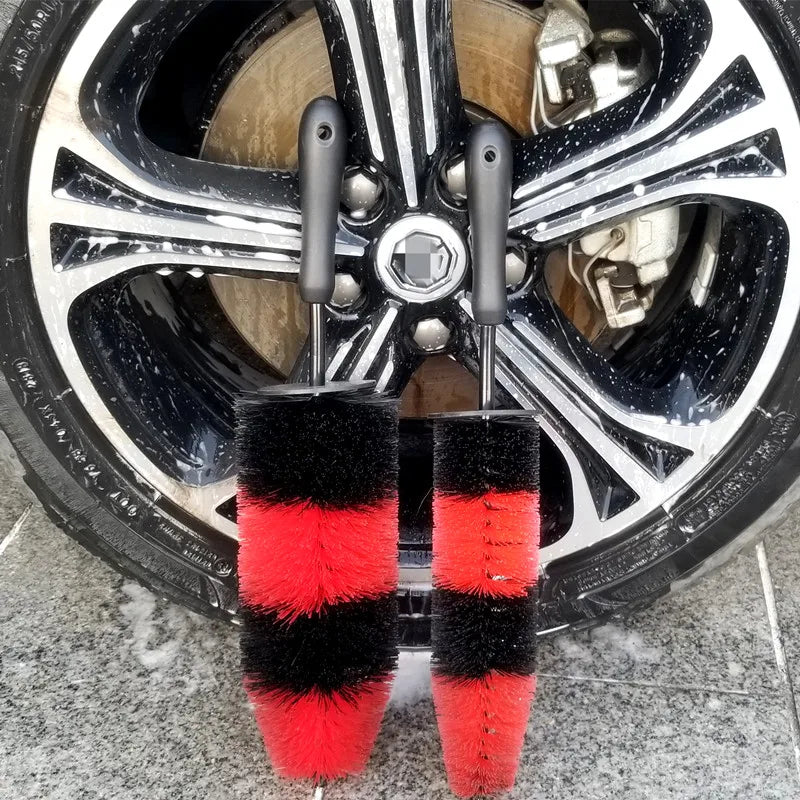 Car Wheel Cleaning Brush Big Size Rim Hub Engine Grille Detailing Long Brush Tire Cleaning Soft Bristles Wash Tools