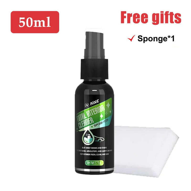 Car Interior Cleaner  Leather Fabric Roof Cleaning Washing-Free Safety Belt Cleaner Powerful Stain Removal Auto Detailing