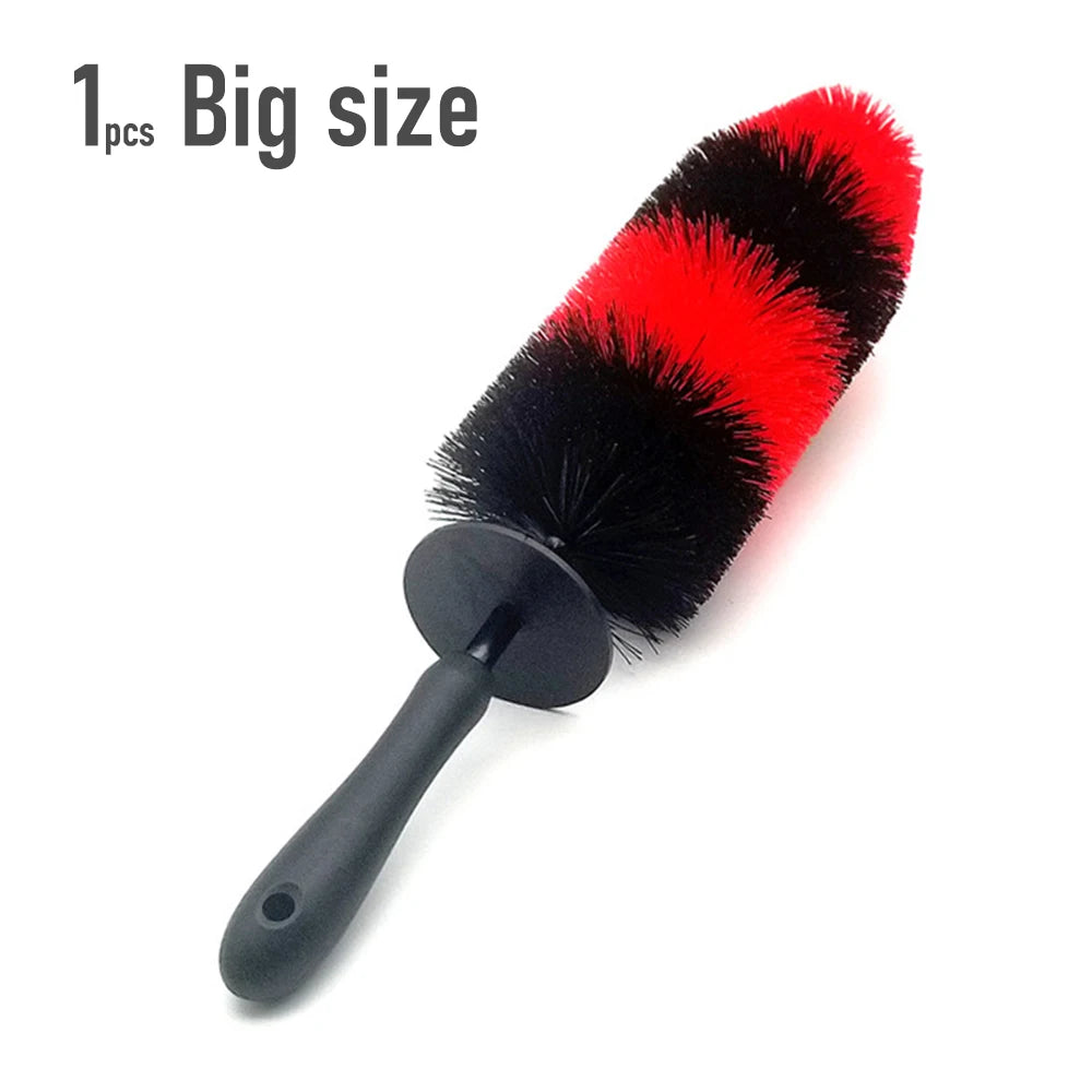 Car Wheel Cleaning Brush Big Size Rim Hub Engine Grille Detailing Long Brush Tire Cleaning Soft Bristles Wash Tools