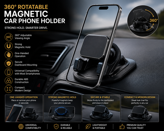 360° Magnetic Dashboard Phone Holder