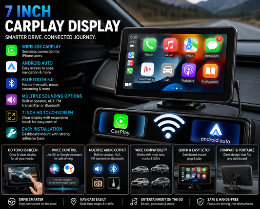 Wireless Apple CarPlay & Android Auto Display