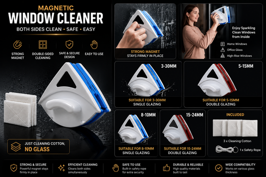 Magnetic Double-Sided Window Cleaner
