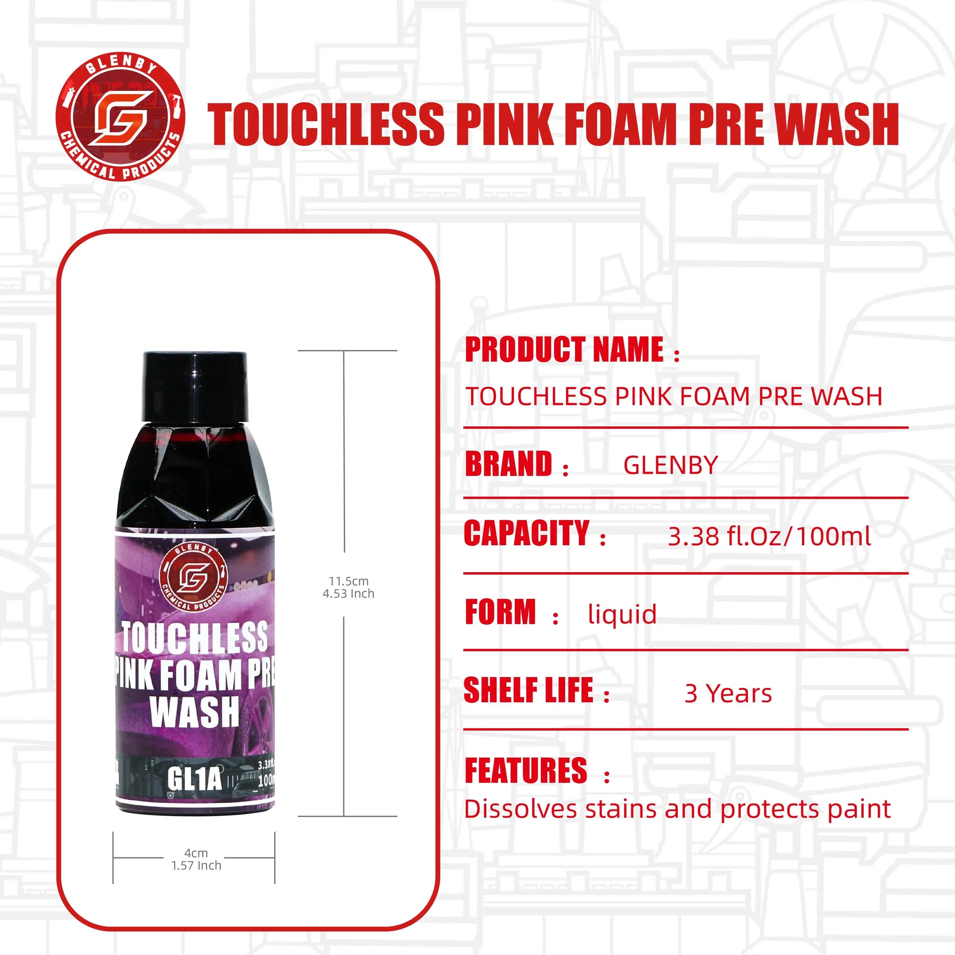 Car Wash Active Foam Touchless Color Shampoo Soap Snow Foam for Automatic Car Care Wash Cleaner