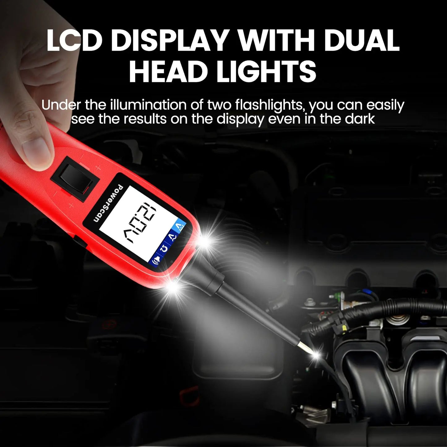 PS100 Power Circuit Probe Tester Automotive 12V 24V Electrical System Diagnostic Power Scan Tool Read Digital Volt Meter