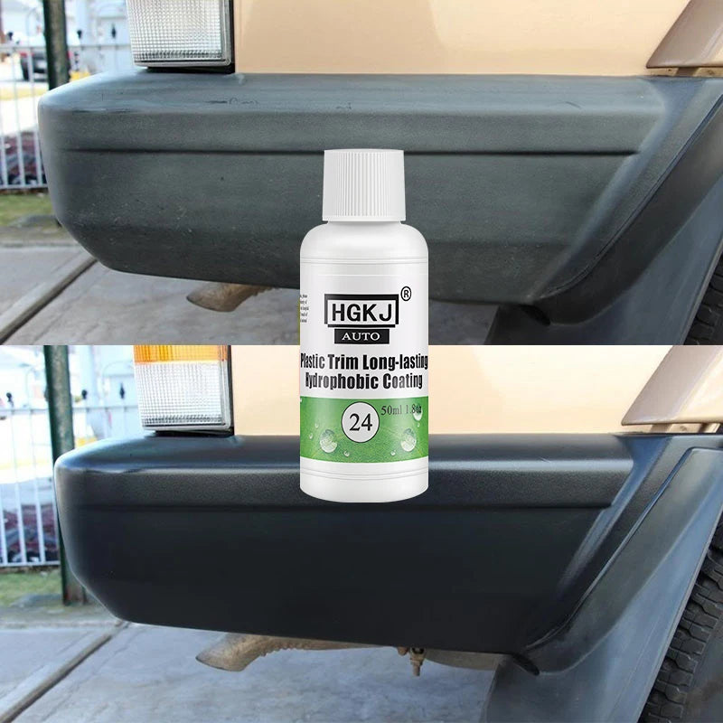 Car Plastic Restorer Back to Black Gloss Auto Rubber Plastic Polish Restorer Coating Renovator Car Cleaning Detailing  24