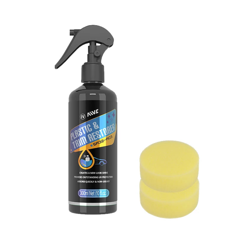 AIVC Car Plastic Trim Restorer Back to Black Gloss Coating Long-Lasting Polish Renovator Spray for Car Detailing Accessories