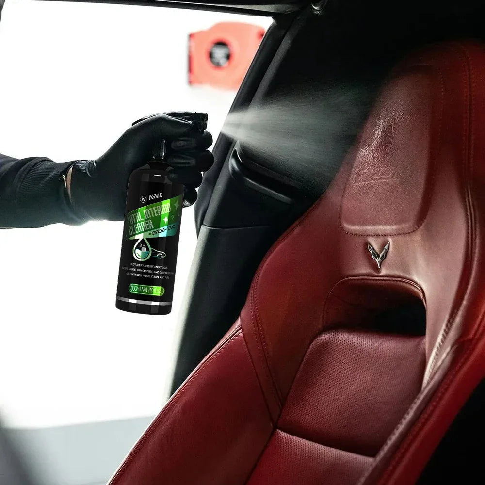 Car Interior Cleaner  Leather Fabric Roof Cleaning Washing-Free Safety Belt Cleaner Powerful Stain Removal Auto Detailing