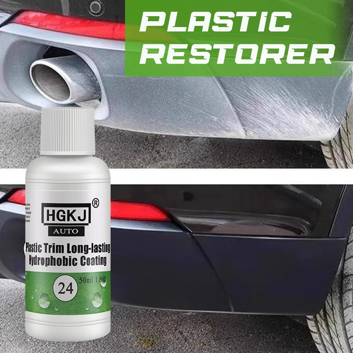 Car Plastic Restorer Back to Black Gloss Auto Rubber Plastic Polish Restorer Coating Renovator Car Cleaning Detailing  24