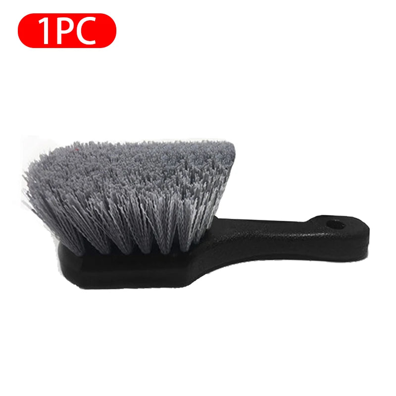 SEAMETAL Car Wheel Brush Set Tire and Rim Cleaning Brush Car Detailing Washing Kit Tools Include Car Wash Glove Sponge Towel