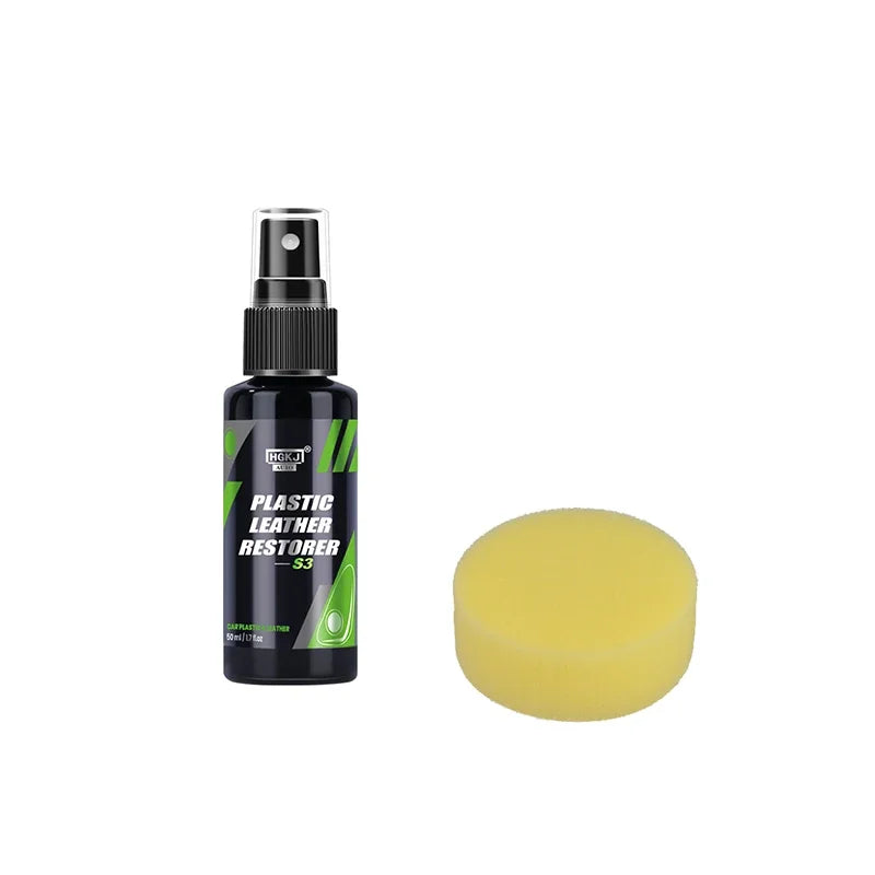 Car Plastic Leather Restorer Spray Polish Cleaner Coating Agent Back to Black More Gloss Car Cleaning Products S3